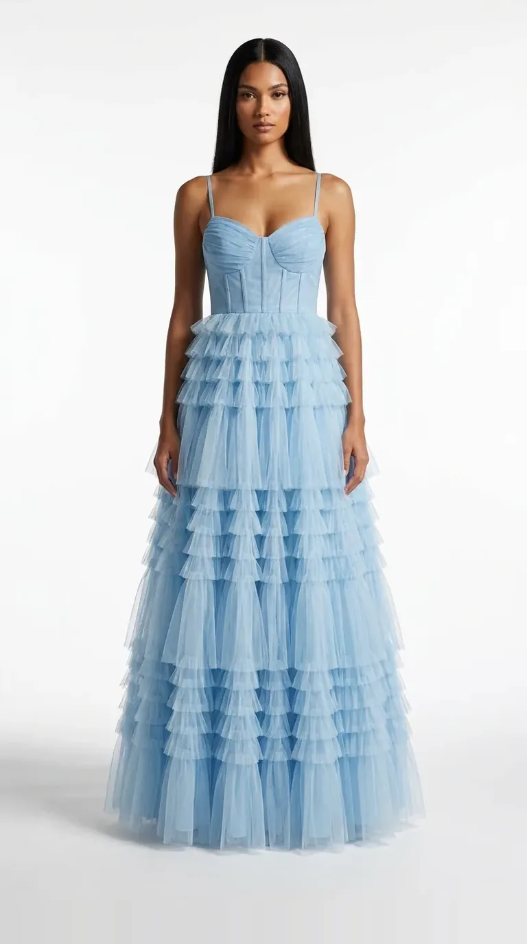 Vestido Celeste